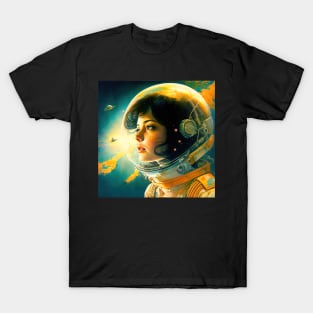 We Are Floating In Space - 54 - Sci-Fi Inspired Retro Artwork T-Shirt